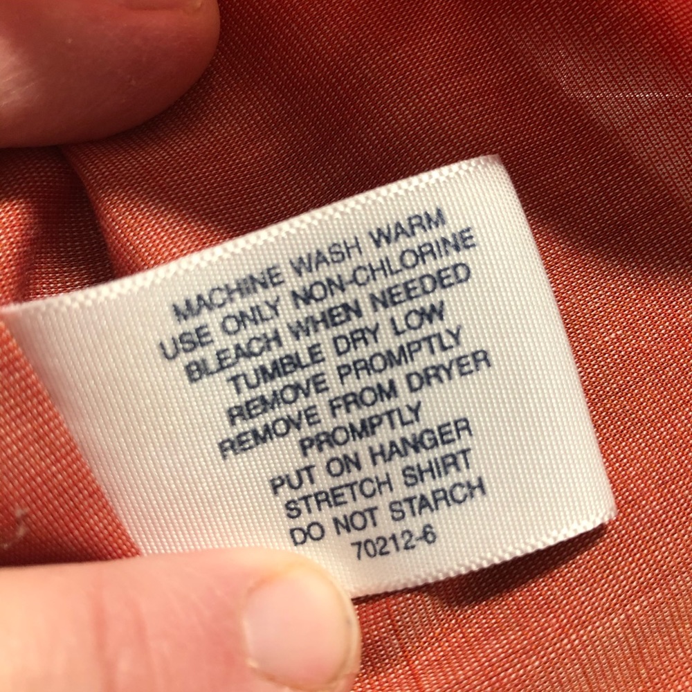 Men's Big Fit Salmon Colored Dress Shirt - Picture 4 of 4